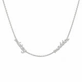 14K Gold Two Kid Names Diamond Necklace
