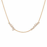14K Gold Two Kid Names Diamond Necklace