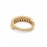 14K Gold Fully Adjustable Tennis Style and Studded Diamond Flexible Band