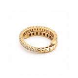 14K Gold Fully Adjustable Tennis Style and Studded Diamond Flexible Band