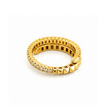 14K Gold Fully Adjustable Tennis Style and Studded Diamond Flexible Band