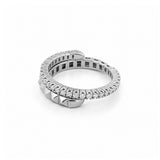 14K Gold Fully Adjustable Tennis Style and Studded Diamond Flexible Band
