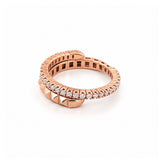 14K Gold Fully Adjustable Tennis Style and Studded Diamond Flexible Band