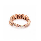 14K Gold Fully Adjustable Tennis Style and Studded Diamond Flexible Band