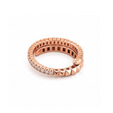 14K Gold Fully Adjustable Tennis Style and Studded Diamond Flexible Band