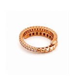 14K Gold Fully Adjustable Tennis Style and Studded Diamond Flexible Band