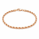 14K Gold Rope Chain Bracelet
