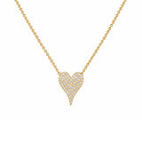 14K Gold Heart Diamond Necklace