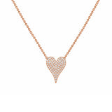 14K Gold Heart Diamond Necklace