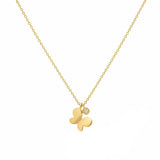 14K Gold Butterfly Necklace