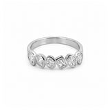 14K Gold Multi Shape Diamond Bezel Band