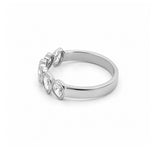 14K Gold Multi Shape Diamond Bezel Band