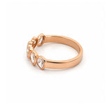 14K Gold Multi Shape Diamond Bezel Band