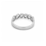 14K Gold Multi Shape Diamond Bezel Band
