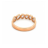 14K Gold Multi Shape Diamond Bezel Band
