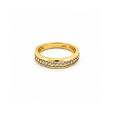 14K Gold 2 Row Shared Prong Diamond Band