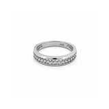 14K Gold 2 Row Shared Prong Diamond Band