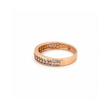 14K Gold 2 Row Shared Prong Diamond Band