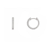 14K Gold 1.5MM Diamond Huggie Earrings