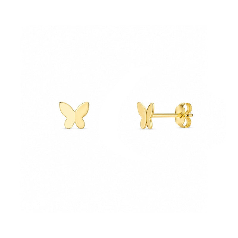 14K Gold Butterfly Earrings