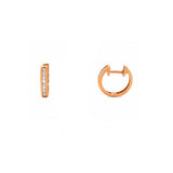14K Gold Channel Set Baguette Earrings