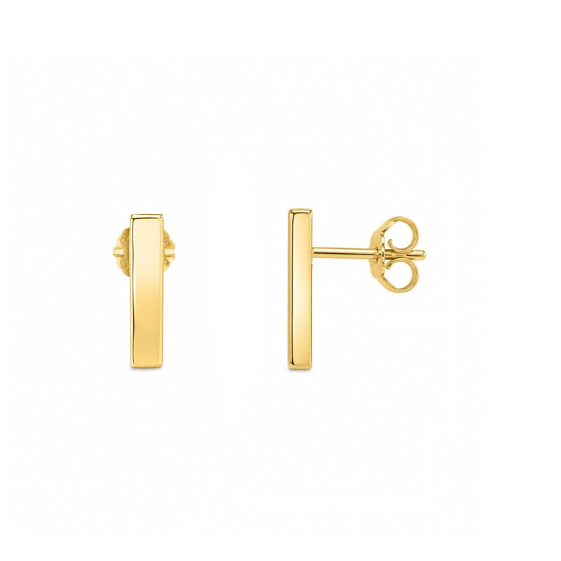 14K Gold Bar Earrings