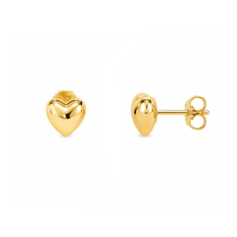 14K Gold Heart Earrings