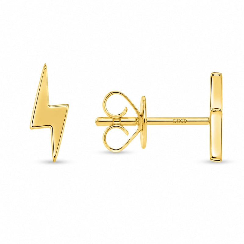 14K Gold Lightning Earrings