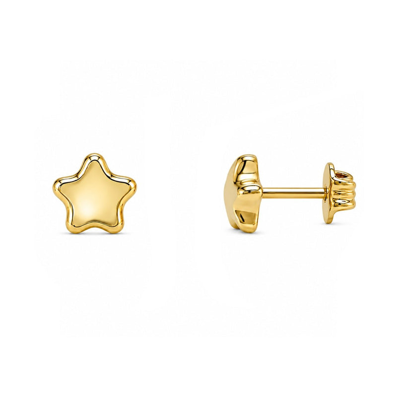 14K Gold Star Earrings