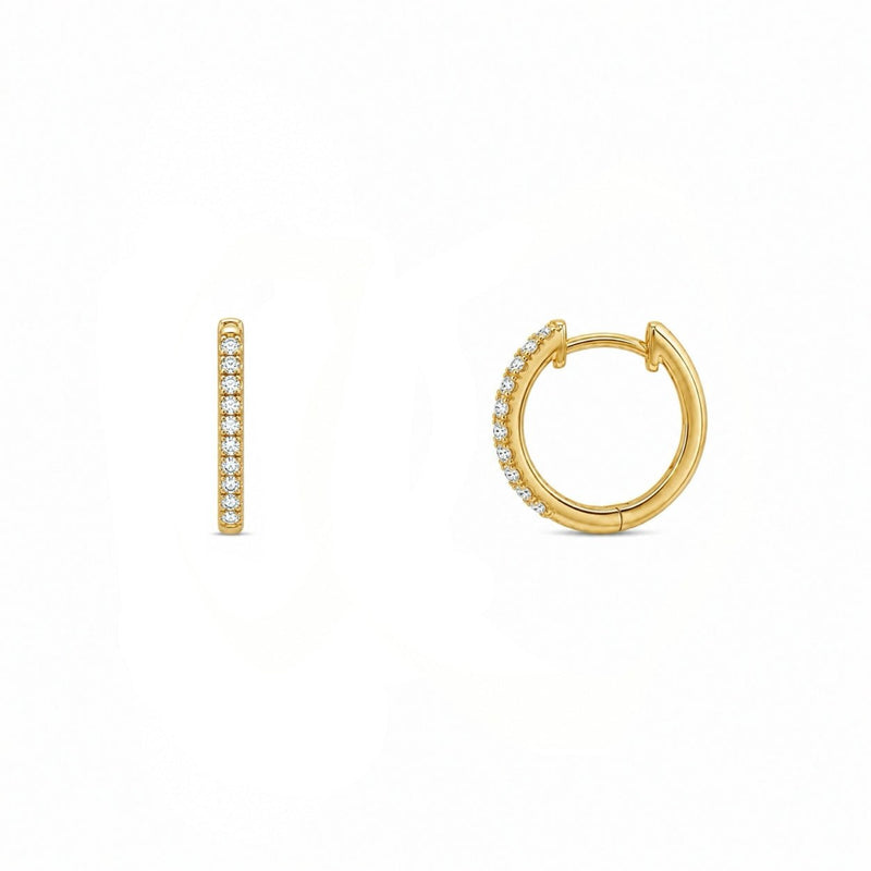 14K Gold 1MM Diamond Earrings