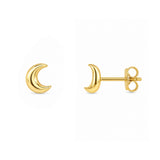 14K Gold Moon Earrings