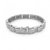 14K Gold 2 Row Channel Set Natural Diamond Bracelet