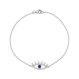 14K Gold Lashed Evil Eye Diamond Bracelet