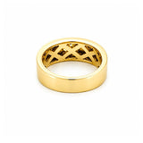 14K Gold Diamond Squared Inset Band