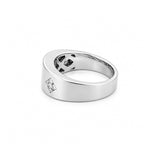 14K Gold Diamond Squared Inset Band