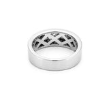 14K Gold Diamond Squared Inset Band