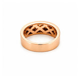 14K Gold Diamond Squared Inset Band