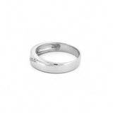 14K Gold Lined Diamond Inset Band