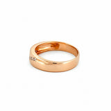 14K Gold Lined Diamond Inset Band
