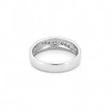 14K Gold Lined Diamond Inset Band