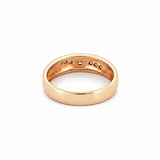 14K Gold Lined Diamond Inset Band