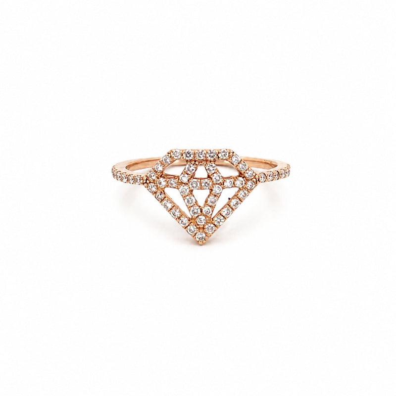 14K Gold Literal Diamond Band