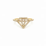 14K Gold Literal Diamond Band