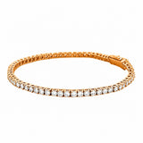 14K Gold 10.00 Carat Lab Grown Tennis Bracelet
