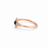 14K Gold Starburst Evil Eye Diamond Band