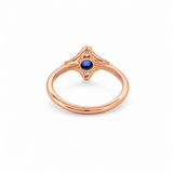 14K Gold Starburst Evil Eye Diamond Band