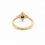14K Gold Starburst Evil Eye Diamond Band