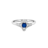 14K Gold Starburst Evil Eye Diamond Band