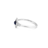 14K Gold Starburst Evil Eye Diamond Band