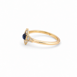 14K Gold Starburst Evil Eye Diamond Band